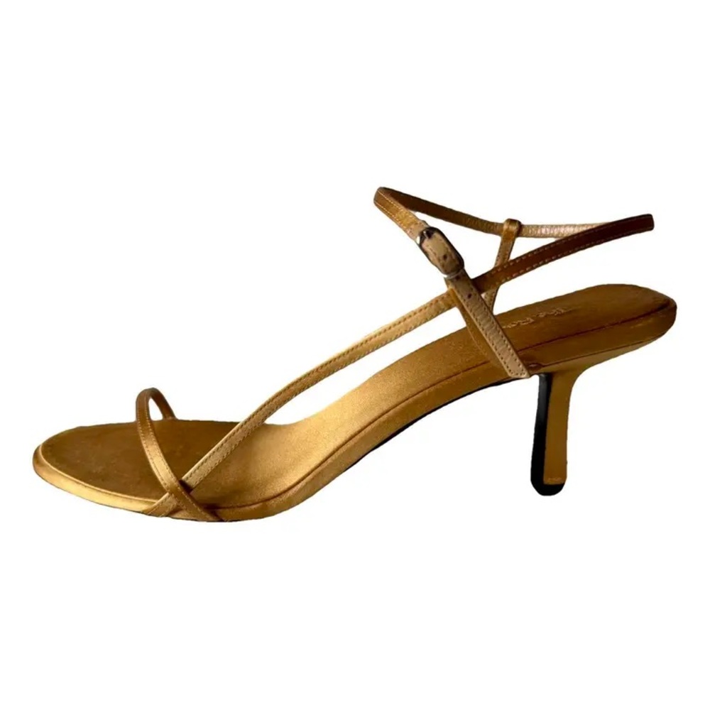 The Row Bare Sandal in Gold Silk